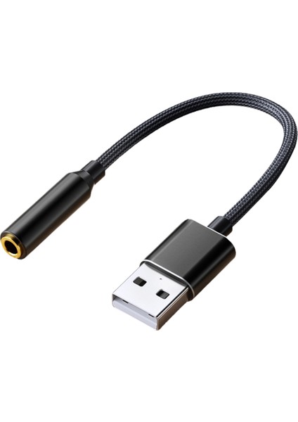USB - 3,5 mm Jak Ses Adaptörü USB - Ses Jak Adaptörü Kulaklık USB A - 3,5 mm Dişi Harici Stereo Ses Kartı A (Yurt Dışından) fiyatları