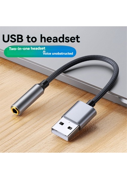 USB - 3,5 mm Jak Ses Adaptörü USB - Ses Jak Adaptörü Kulaklık USB A - 3,5 mm Dişi Harici Stereo Ses Kartı A (Yurt Dışından) modelleri