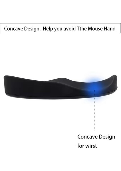 Ergonomik El Koruyucu Mouse Pad G80 Silikon Jel Streamline Bilek Desteği Mat Bilgisayar Mousepad Ofis Siyah (Yurt Dışından) indirimleri