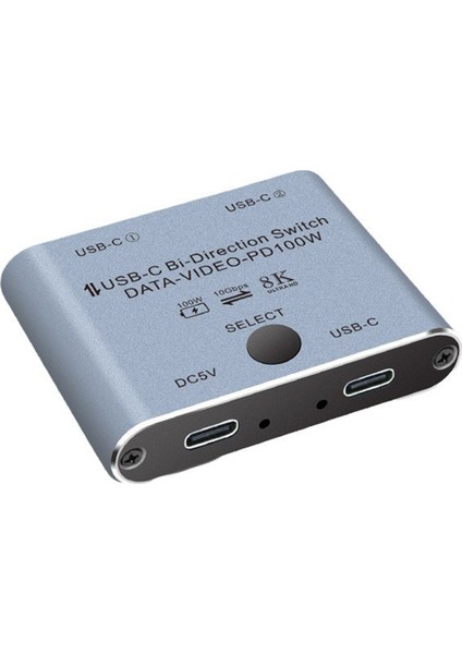 8K@60Hz/4K@144Hz Video Aktarımı + 100W Şarj + 10GBPS Veri Için Çift Yönlü USB C Kvm Anahtar Ayırıcı (Yurt Dışından)