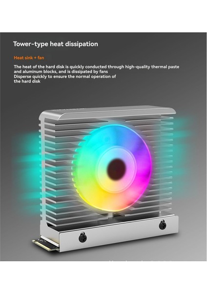 Argb M.2 2280 SSD Soğutucu M.2 SSD Soğutucu 4pın Pwm Fanlı Termal Pedli Radyatörlü Soğutucu Siyah (Yurt Dışından) fırsatları