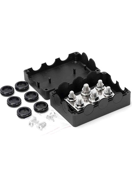 500A Deniz Barası 48V Otomotiv Güç Dağıtım Bloğu Büyük Akım 6 Saplamalı Plastik Kapak Araba Tekne Otomatik Kırmızı (Yurt Dışından) fırsatları