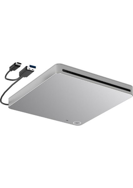 Harici DVD Sürücüsü, USB 3.0 ve Type-C CD DVD Sürücü Oynatıcısı Ultra Ince Yuvalı CD DVD Yazıcı (Yurt Dışından) fiyatları