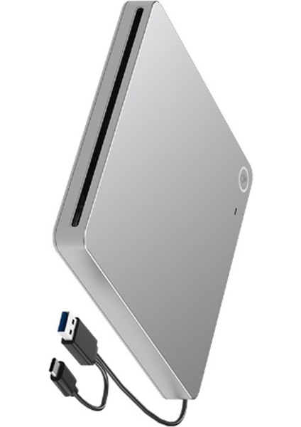 Harici DVD Sürücüsü, USB 3.0 ve Type-C CD DVD Sürücü Oynatıcısı Ultra Ince Yuvalı CD DVD Yazıcı (Yurt Dışından) fırsatları