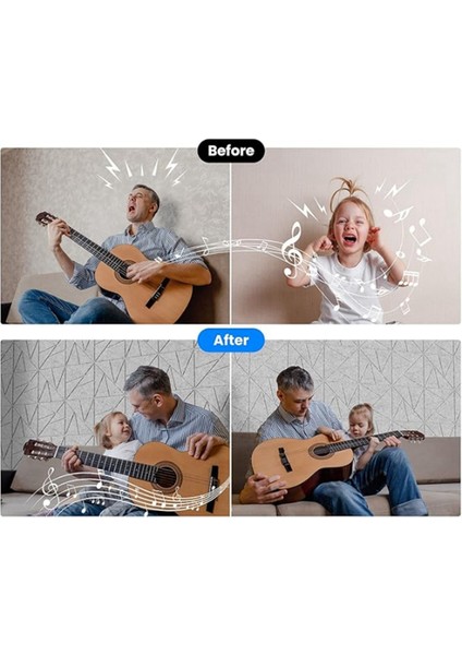 12'li Paket Kendinden Yapışkanlı Akustik Paneller 11,8 Inç x 11,8 Inç Ses Geçirmez Köpük Paneller (Gümüş Gri) (Yurt Dışından) fiyatları