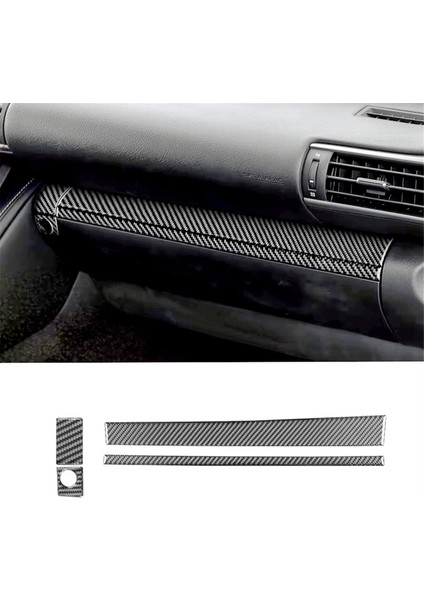 Lexus Rc RC300 RC350 RC200T 15-20 Karbon Fiber Yolcu Gösterge Paneli Eldiven Kutusu Anahtar Kapağı Takımı Trim Aksesuarları Lhd (Yurt Dışından) modelleri