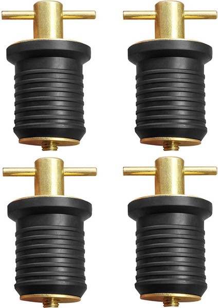 Inç Çaplı Giderlere Uygun Pirinç T-Saplı Tahliye Tapası, Deniz Teknesi Aksesuarları Tahliye Tapası Bükümü, 4 Adet (Yurt Dışından)