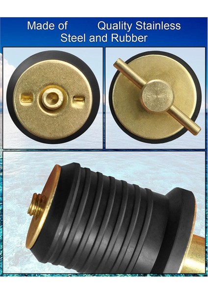 Inç Çaplı Giderlere Uygun Pirinç T-Saplı Tahliye Tapası, Deniz Teknesi Aksesuarları Tahliye Tapası Bükümü, 4 Adet (Yurt Dışından) fiyatları