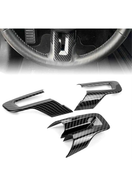 Ford Mustang 2016-2023 Iç Dekorasyon Stili Için Karbon Fiber Siyah Direksiyon Simidi Kılıfı Döşemesi (Yurt Dışından) modelleri