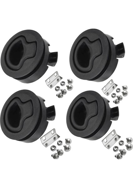 Adet Tekne Slam Mandalı Gömme Çekme Slam Mandalı Yuvarlak Plastik Yuvarlak Karavan Tekne Kapısı Kapak Dolap Çekme Kilidi (Yurt Dışından)