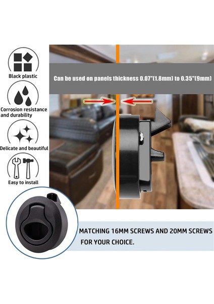 Adet Tekne Slam Mandalı Gömme Çekme Slam Mandalı Yuvarlak Plastik Yuvarlak Karavan Tekne Kapısı Kapak Dolap Çekme Kilidi (Yurt Dışından) modelleri