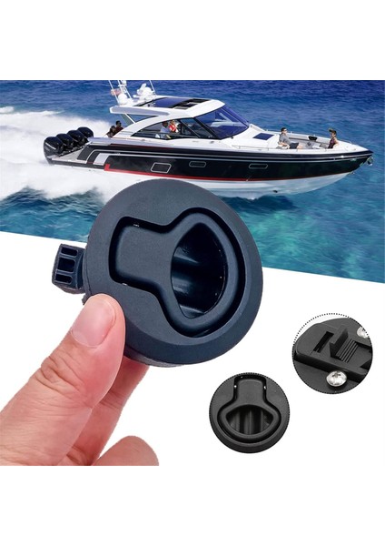 Adet Tekne Slam Mandalı Gömme Çekme Slam Mandalı Yuvarlak Plastik Yuvarlak Karavan Tekne Kapısı Kapak Dolap Çekme Kilidi (Yurt Dışından) fırsatları