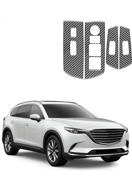 Mazda Cx9 Cx-9 2016-2022 Lhd Kapı Yan Cam Kaldırma Anahtarı Paneli Kapağı Döşeme Iç Aksesuarları Için Gerçek Karbon Fiber (Yurt Dışından) fırsatları
