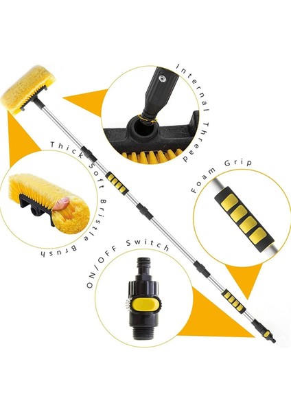 Araba Otomatik Teleskopik Uzun Çubuk Sprey Su Fırçası Otomatik Ön Cam Silme Temizleyici Yıkama Aleti (Yurt Dışından) modelleri