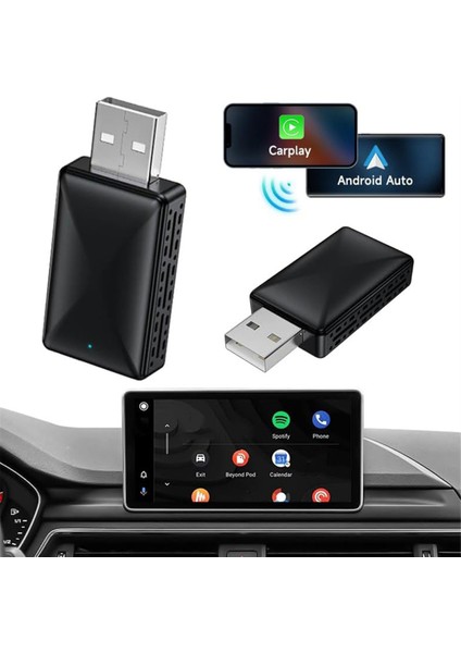 Araba Kablosuz Carplay ve Android Auto Kutusu 2'si 1 Arada Kablolu - Kablosuz Dongle Tak ve Çalıştır Android Auto Carplay Adaptörü Mini Aı Kutusu (Yurt Dışından) fırsatları