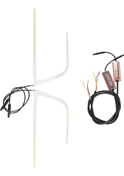 Subaru Wrx ve Stı 2015-2018 Için Çift Renkli Beyaz/kehribar LED C Halkası Devre Kartı Far/dönüş Sinyal Lambaları (Yurt Dışından) fiyatları