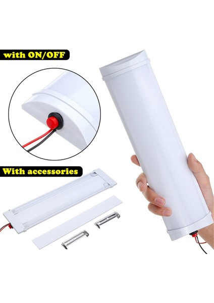 12-80V 72LED Araç Iç Aydınlatma Şeridi Çubuğu Tavan Okuma Kubbe Aydınlatma Lambası Kabin Karavan Römork Karavan Için (Yurt Dışından) fırsatları