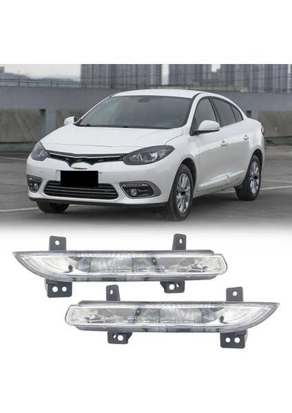 2x Araç Sağ Gündüz Farı LED Sis Lambası Sürücüsü Renault Fluence Modelleri 2014+ 266005976R (Yurt Dışından) modelleri