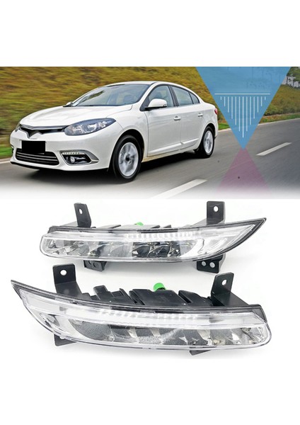 2x Araç Sağ Gündüz Farı LED Sis Lambası Sürücüsü Renault Fluence Modelleri 2014+ 266005976R (Yurt Dışından) fırsatları
