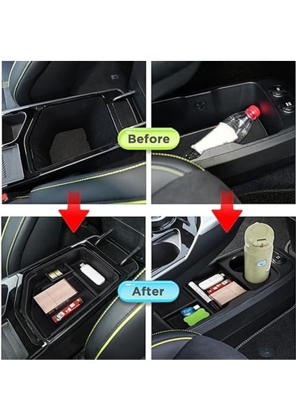 Kia Ev6 2022 2023 2024 Orta Konsol Saklama Kutusu Alt Tepsi Kol Dayanağı Saklama Kutusu Bardak Tutucu (Yurt Dışından) modelleri