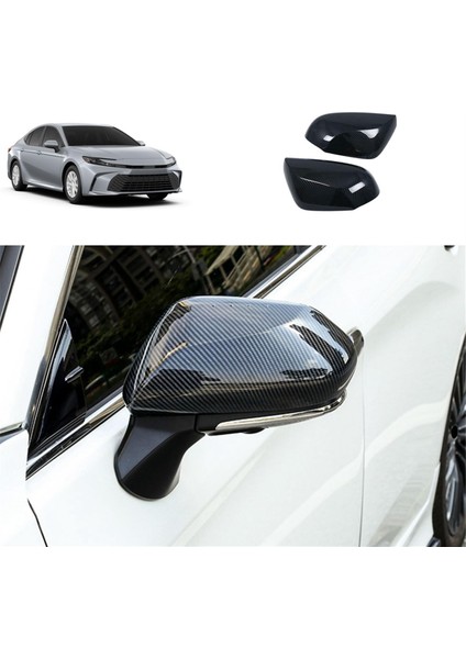 Toyota Camry 9. 2024 2025 Araç Yan Ayna Kapağı Dikiz Aynası Kapağı Dış Aksesuarlar Karbon Fiber (Yurt Dışından) indirimleri