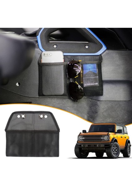 Ford Bronco 2021 2022 Aksesuarları Koltuk Alanı Düzenleyicisi Için Yolcu Saklama Çantası Orta Konsol Ağ Saklama Cebi (Yurt Dışından) fiyatları