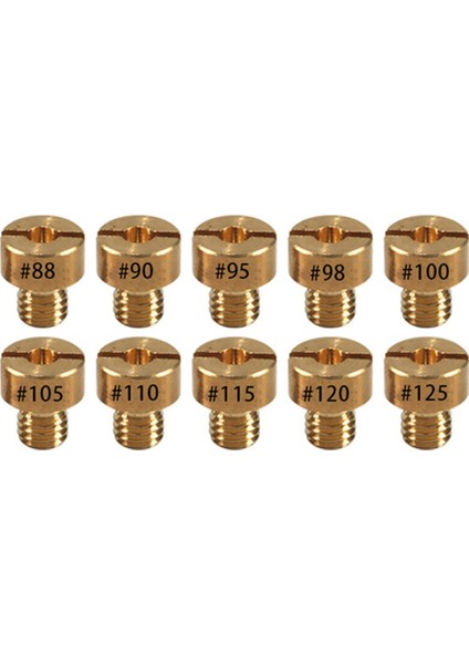 Karbüratör Jet Kiti, Ana Jetler 88, 90, 95, 98, 100, 105, 110, 115, 120, 125 Mikuni VM22, VM24, VM26 125CC, 150CC, 200CC, 250CC Için (Yurt Dışından)