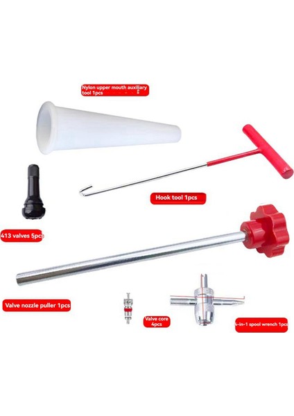 Hızlı Değişim Lastik Supap Alet Takımı Supap Sapı TR413 Supap Değiştirme ve Takma Alet Takımı 13 Parça B (Yurt Dışından) fiyatları
