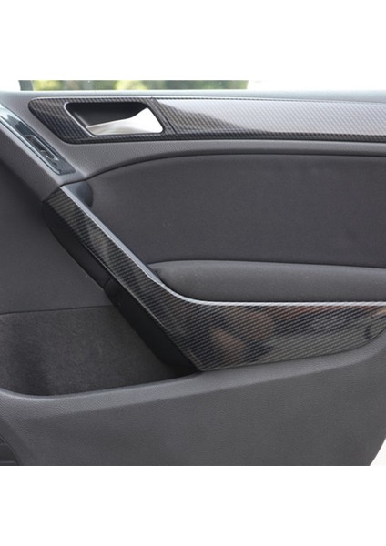 Golf 6 Mk6 -2008-2012 Aksesuarları Için Karbon Fiber Araç Iç Kapı Kol Dayanağı Çekme Kolu Şerit Kapağı Döşemesi (Yurt Dışından) fırsatları