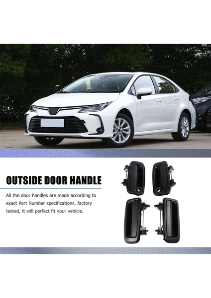 4 Adet (Ön Arka Sol Sağ) Toyota Corolla 1988-1992 69210-12110 69220-12110 Için Dış Dış Kapı Kolu (Yurt Dışından) fırsatları