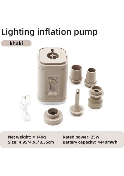 Açık Hava Kampı Için Işıklı Elektrikli Hava Pompası, Mini Kablosuz Hava Kompresörü, USB Şarjlı Şişirme/söndürme Pompaları (Yurt Dışından) modelleri