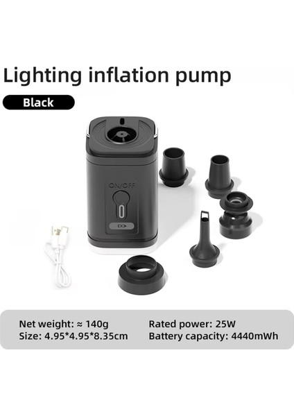 Açık Hava Kampı Için Işıklı Elektrikli Hava Pompası, Mini Kablosuz Hava Kompresörü, USB Şarjlı Şişirme/söndürme Pompaları (Yurt Dışından) fırsatları
