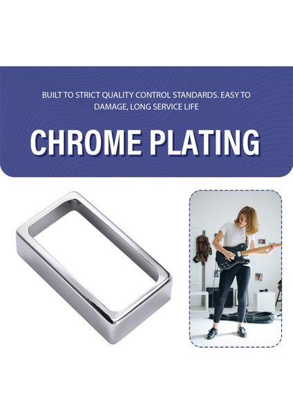 Adet O Şeklinde Pirinç 70X39MM Manyetik Kapakları / Kapak / Kabuk / Üst Elektrik Gitar / Metal Gitar Humbucker Kapakları Krom (Yurt Dışından) indirimleri