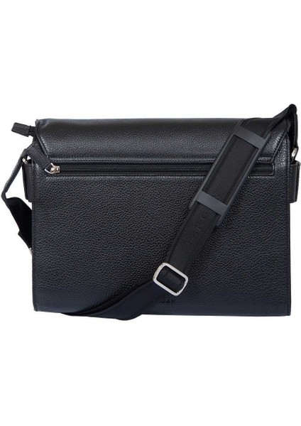 Siyah Hakiki Deri Erkek Çapraz Askılı Çanta - S1AC00002963-A41