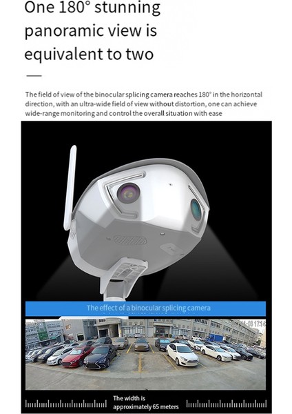 4mp 4g Dış Mekan Wifi Gözetim Kamerası Poe Çift Lensli 180° Ultra Geniş Açı Renkli Gece Görüşlü Güvenlik Kamerası App Ab Fişi (Yurt Dışından) indirimleri