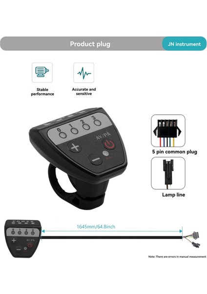 Ebike G20 Ekran 36V 48V 5 Pin + 2 Pin Sm Konnektör Ekran LED Gösterge Elektrikli Bisiklet Akıllı Kontrol (Yurt Dışından) modelleri