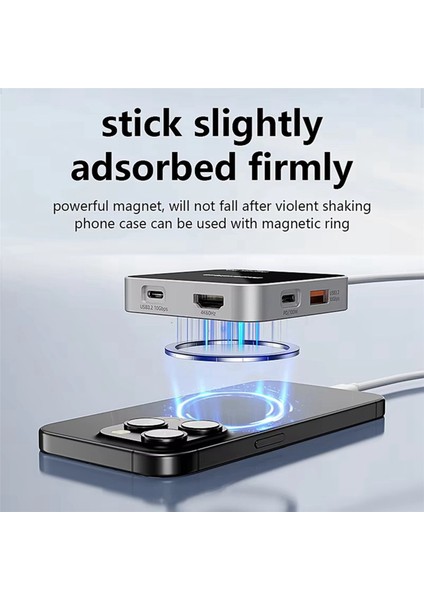 Blueendless Manyetik USB C Hub USB A 3.2 10 Gbps PD100W Tip-C Çoklu Port Adaptörü Sd/tf Kart Hub iPhone 16 15 Pro Max 7 Port (Yurt Dışından) indirimleri