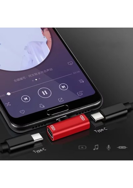 3'ü 1 Arada Çift Tip-C Adaptörü Tip-C Şarj Kablosu Şarj Cihazı Kulaklık Dönüştürücü Akıllı Telefonlar Için Kulaklık Adaptörü Altın (Yurt Dışından) fiyatları