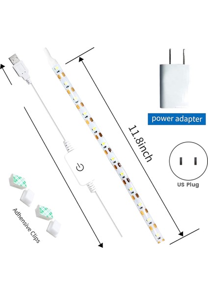 Dikiş Makinesi Işık Şeridi, 11,8 Inç Dikiş Makinesi Işık Şeridi ve Dokunmatik Ayarlı USB Kablosu Abd Fişi (Yurt Dışından) modelleri