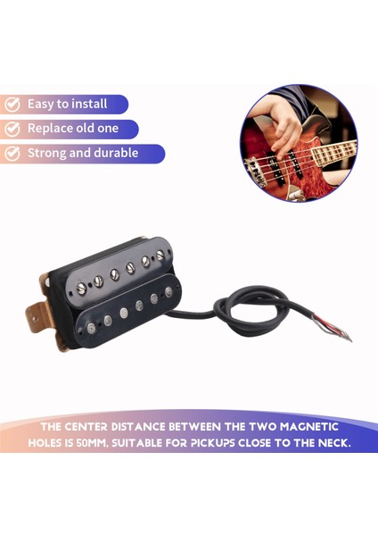 Telli Elektrik Gitar Sap Manyetiği HBA117 Alnico 5 Açık Humbucker Sap 50 mm Manyetik Elektrik Gitar Manyetiği (Yurt Dışından) indirimleri