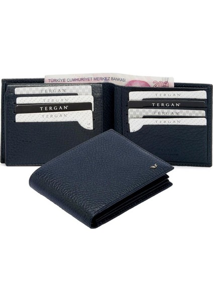 Lacivert Hakiki Deri Erkek Cüzdan - S1CE00001468-A38