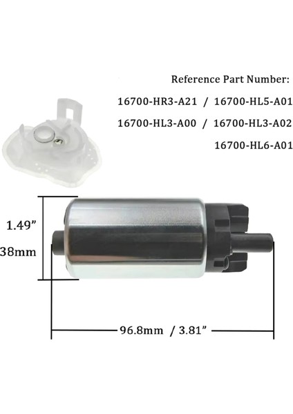 Honda Foreman 500 Rancher 420 TRX420 TRX520 TRX500 2014-2021 Için 16700-HR3-A21 Yakıt Pompası (Yurt Dışından) modelleri