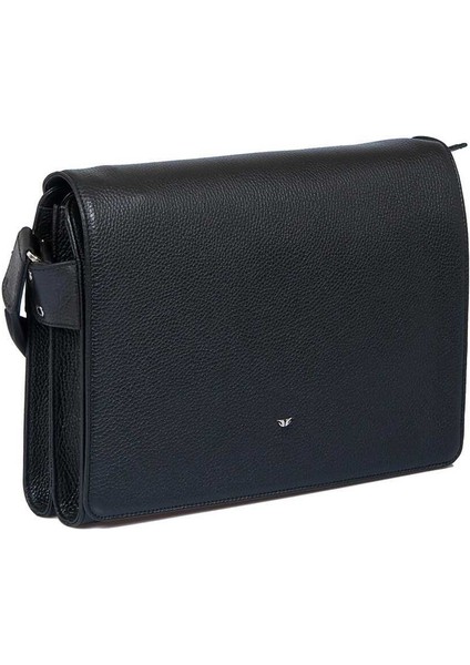 Siyah Hakiki Deri Erkek Çapraz Askılı Çanta - S1AC00002963-A41