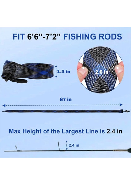 Olta Kamışı Kılıfı Olta Kamışı Kılıfı, Deniz Olta Kamışı - Örgülü File Olta Koruyucu Olta Kamışı Çorabı (Yurt Dışından) fiyatları