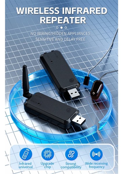 Kablosuz Ir Genişletici Kızılötesi Tekrarlayıcı, Birden Fazla Cihazın, Ev Aletlerinin ve Ab Fişinin Uzaktan Kumandasıyla Uyumlu (Yurt Dışından) fiyatları