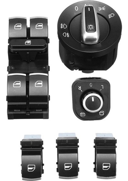 5nd 959 565A 5nd 959 857 5ND941431B 6 Adet Vw Golf Mk5 6 Jetta Mk5 Passat B6 Tiguan Için Pencere Aynası Far Anahtarı Seti (Yurt Dışından) indirimleri