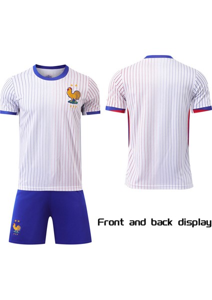 2024 Avrupa Dünya Kupası Spor Giyim Futbol Fransa Forması Kısa Kollu Şort Forması Uefa Euro 2024 Mavi Beyaz Yetişkin Xl (Yurt Dışından) modelleri