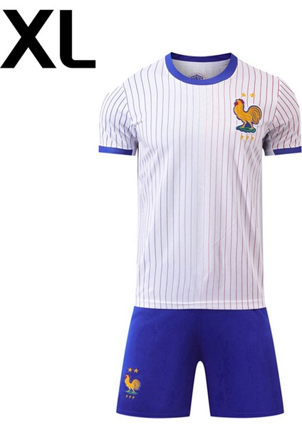 2024 Avrupa Dünya Kupası Spor Giyim Futbol Fransa Forması Kısa Kollu Şort Forması Uefa Euro 2024 Mavi Beyaz Yetişkin Xl (Yurt Dışından) indirimleri