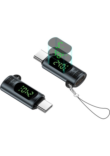 Usb4 80GBPS Adaptör Dijital Ekran USB 4 V2.0 80GBPS Tip C'den Tip C'ye Otg Kablo Konnektörü 240W 8k Gri (Yurt Dışından)