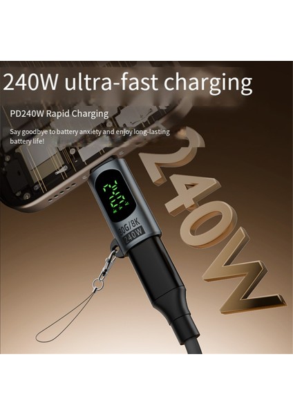 Usb4 80GBPS Adaptör Dijital Ekran USB 4 V2.0 80GBPS Tip C'den Tip C'ye Otg Kablo Konnektörü 240W 8k Gri (Yurt Dışından) fırsatları